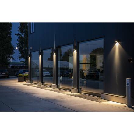 BIG WHITE BIG THEO WALL, venkovní nástěnné svítidlo, Flood down, LED, 3000K, antracit, Š/V/H 13/14/13,5 cm 234525