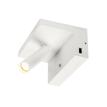 BIG WHITE KARPO Bedside LED vnitřní nástěnné nástavbové svítidlo, bílá, 3000K 1002140