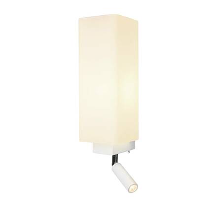 BIG WHITE QUADRASS SPOT Indoor nástěnné svítidlo s LED Spotem a objímkou E27, bílé 1003429