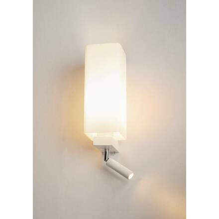 BIG WHITE QUADRASS SPOT Indoor nástěnné svítidlo s LED Spotem a objímkou E27, bílé 1003429