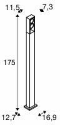BIG WHITE ESKINA FRAME 175 Pole double stojací svítidlo antracit 27 W 3000/4000 K 95° 1005440
