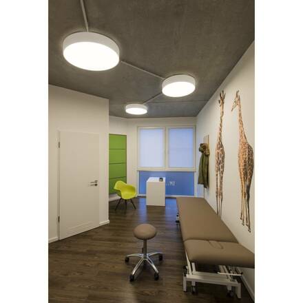 VÝPRODEJ VZORKU BIG WHITE (SLV) MEDO PRO 60 nástěnné a stropní nástavbové svítidlo, kulaté, 3000/4000K, 37W, DALI, Touch, 70°, UGR<19, DC, černá 1006417