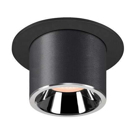 BIG WHITE (SLV) NUMINOS PROJECTOR M stropní zápustné svítidlo, 2700 K, 55d, válcové, černé/chrom 1006983