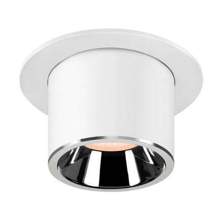 BIG WHITE (SLV) NUMINOS PROJECTOR M stropní zápustné svítidlo, 2700 K, 55d, válcové, bílé/chrom 1006992