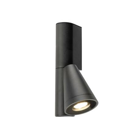 BIG WHITE (SLV) T-TUBE nástěnné světlo pro povrchovou montáž, GU10, jednoduché, IP44, max. 10 W, černé 1008012