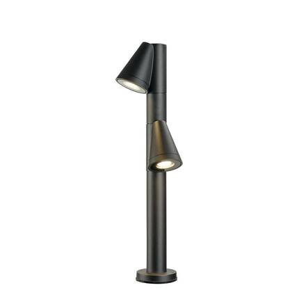 BIG WHITE (SLV) T-TUBE 70 POLE venkovní stojací lampa, GU10, dvojitá, IP65, max. 10 W, černá 1008017