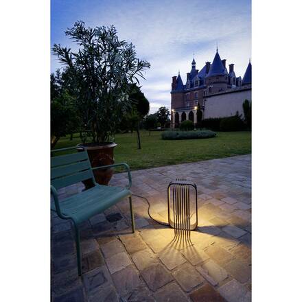 BIG WHITE (SLV) GRID CUBE stojací lampa, 2700 K, IP65, černá 1008477