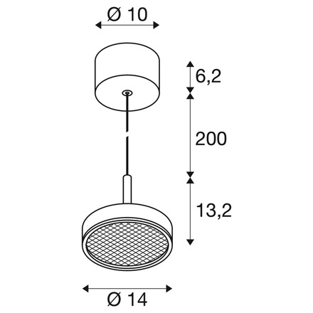 BIG WHITE (SLV) GRIP! FLAT závěsné svítidlo, PHASE, 2700/3000 K, černá / zlatá 1009014