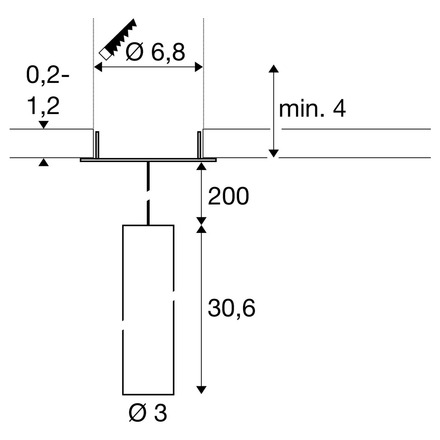 BIG WHITE (SLV) GRIP! S závěsné svítidlo, PHASE, délka závěsu 200 cm, 2700 K, 29°, bílá / černá 1009060