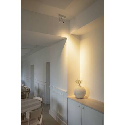 BIG WHITE (SLV) GRIP! M Povrchové stropní svítidlo, dvojité, PHASE, 2700 K, 28 W, 42°, bílá / černá 1009076