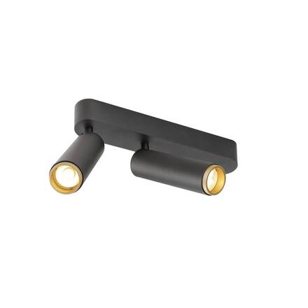 BIG WHITE (SLV) GRIP! M Povrchové stropní svítidlo, dvojité, PHASE, 3000 K, 28 W, 42°, černá / zlatá 1009079