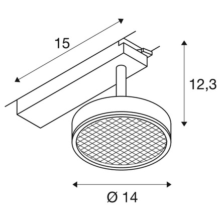 BIG WHITE (SLV) GRIP! FLAT 1~Spot, PHASE, kulatá, 2700/3000 K, 16 W, černá / zlatá 1009131