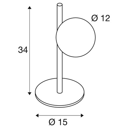 BIG WHITE (SLV) SUN TL G9, stolní lampa, kulatá, 1 x max. 5 W, IP20, černá 1009143
