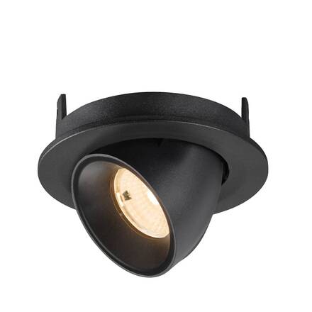 BIG WHITE (SLV) NUMINOS GIMBLE S Stropní vestavné svítidlo, 2700 K, 55°, IP20, kulaté, černé 1009385