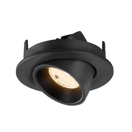 BIG WHITE (SLV) NUMINOS GIMBLE S Stropní vestavné svítidlo, 2700 K, 55°, IP20, kulaté, černé 1009385