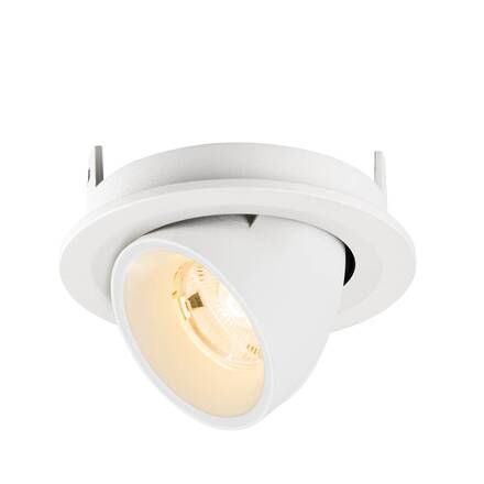 BIG WHITE (SLV) NUMINOS GIMBLE S Stropní vestavné svítidlo, 2700 K, 20°, IP20, kulaté, bílé 1009389