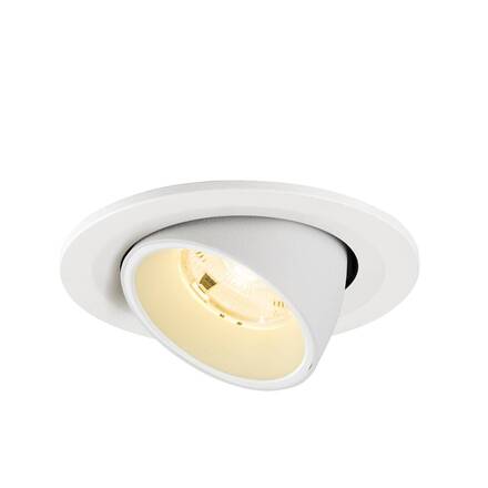 BIG WHITE (SLV) NUMINOS GIMBLE S Stropní vestavné svítidlo, 3000 K, 20°, IP20, kulaté, bílé 1009407