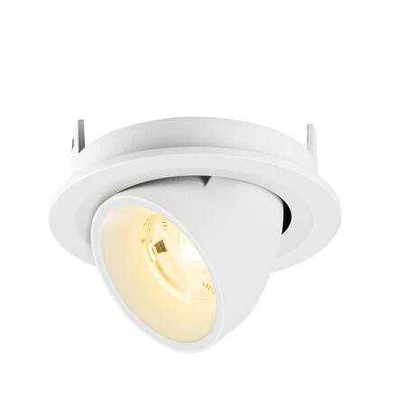 BIG WHITE (SLV) NUMINOS GIMBLE S Stropní vestavné svítidlo, 3000 K, 20°, IP20, kulaté, bílé 1009407