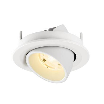 BIG WHITE (SLV) NUMINOS GIMBLE S Stropní vestavné svítidlo, 3000 K, 20°, IP20, kulaté, bílé 1009407