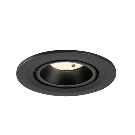 BIG WHITE (SLV) NUMINOS GIMBLE S Stropní vestavné svítidlo, 4000 K, 20°, IP20, kulaté, černé 1009415