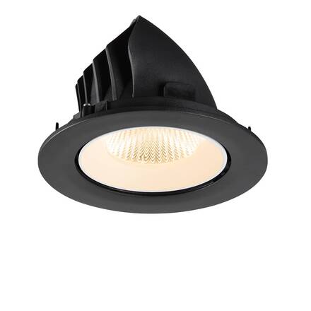 BIG WHITE (SLV) NUMINOS GIMBLE L Stropní vestavné svítidlo, 2700 K, 40°, IP20, kulaté, černé / bílé 1009707