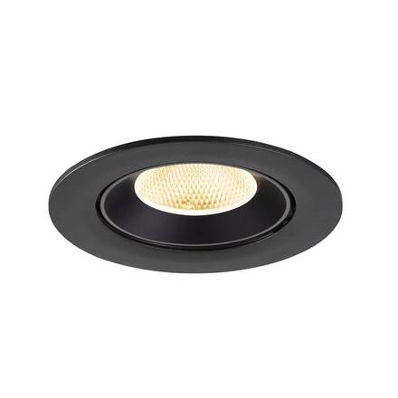 BIG WHITE (SLV) NUMINOS GIMBLE L Stropní vestavné svítidlo, 3000 K, 20°, IP20, kulaté, černé 1009721