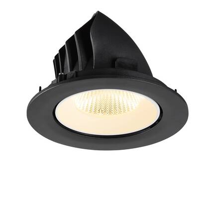 BIG WHITE (SLV) NUMINOS GIMBLE L Stropní vestavné svítidlo, 3000 K, 40°, IP20, kulaté, černé / bílé 1009725