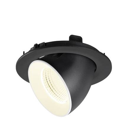 BIG WHITE (SLV) NUMINOS GIMBLE L Stropní vestavné svítidlo, 4000 K, 55°, IP20, kulaté, černé / bílé 1009746