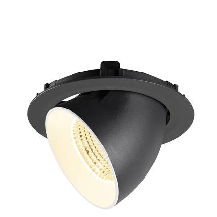 BIG WHITE (SLV) NUMINOS GIMBLE XL Stropní vestavné svítidlo, 3000 K, 55°, černá / bílá 1009889