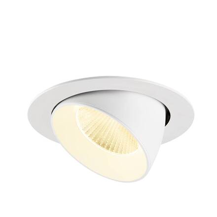 BIG WHITE (SLV) NUMINOS GIMBLE XL Stropní vestavné svítidlo, 3000 K, 40°, bílá 1009895