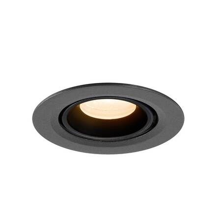 BIG WHITE (SLV) NUMINOS GIMBLE XS Stropní vestavné svítidlo, 2700 K, 20°, IP20, kulaté, černé 1010026