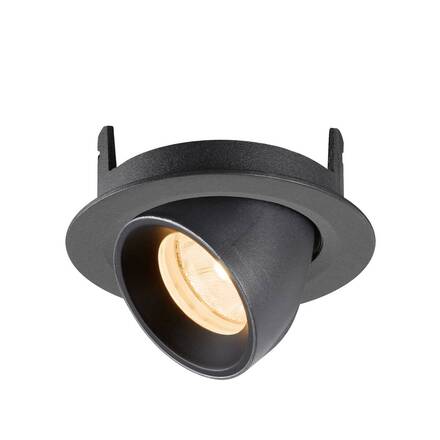 BIG WHITE (SLV) NUMINOS GIMBLE XS Stropní vestavné svítidlo, 2700 K, 20°, IP20, kulaté, černé 1010026