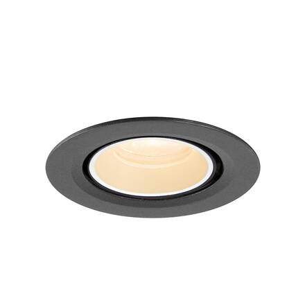 BIG WHITE (SLV) NUMINOS GIMBLE XS Stropní vestavné svítidlo, 2700 K, 20°, IP20, kulaté, černé / bílé 1010027