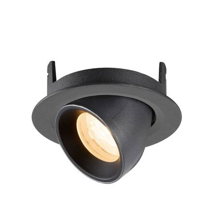 BIG WHITE (SLV) NUMINOS GIMBLE XS Stropní vestavné svítidlo, 2700 K, 40°, IP20, kulaté, černé 1010029