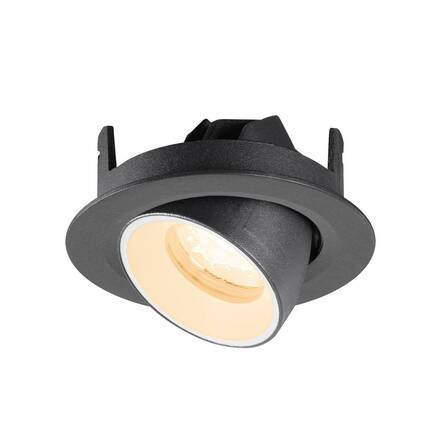 BIG WHITE (SLV) NUMINOS GIMBLE XS Stropní vestavné svítidlo, 2700 K, 40°, IP20, kulaté, černé / bílé 1010030