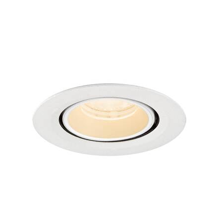BIG WHITE (SLV) NUMINOS GIMBLE XS Stropní vestavné svítidlo, 2700 K, 40°, IP20, kulaté, bílé 1010039