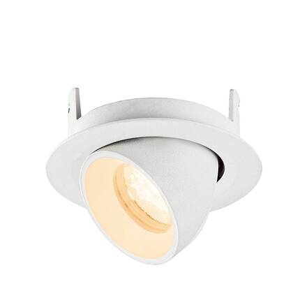 BIG WHITE (SLV) NUMINOS GIMBLE XS Stropní vestavné svítidlo, 2700 K, 40°, IP20, kulaté, bílé 1010039