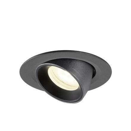 BIG WHITE (SLV) NUMINOS GIMBLE XS Stropní vestavné svítidlo, 4000 K, 55°, IP20, kulaté, černá 1010068