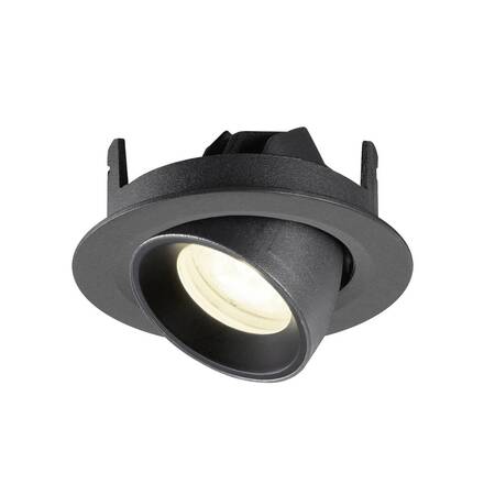 BIG WHITE (SLV) NUMINOS GIMBLE XS Stropní vestavné svítidlo, 4000 K, 55°, IP20, kulaté, černá 1010068