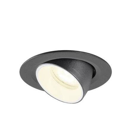 BIG WHITE (SLV) NUMINOS GIMBLE XS Stropní vestavné svítidlo, 4000 K, 55°, IP20, kulaté, černé / bílé 1010069