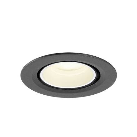 BIG WHITE (SLV) NUMINOS GIMBLE XS Stropní vestavné svítidlo, 4000 K, 55°, IP20, kulaté, černé / bílé 1010069
