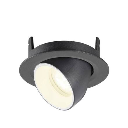 BIG WHITE (SLV) NUMINOS GIMBLE XS Stropní vestavné svítidlo, 4000 K, 55°, IP20, kulaté, černé / bílé 1010069