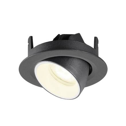 BIG WHITE (SLV) NUMINOS GIMBLE XS Stropní vestavné svítidlo, 4000 K, 55°, IP20, kulaté, černé / bílé 1010069