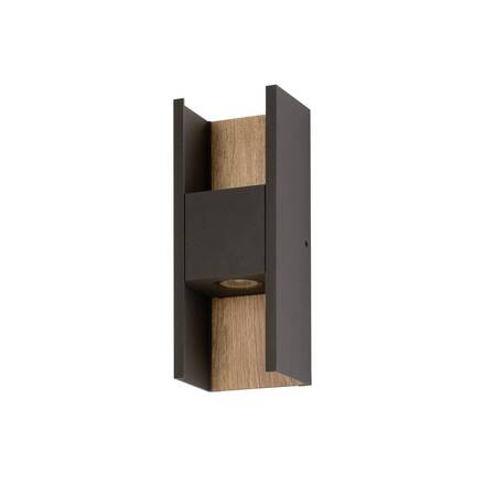 BIG WHITE (SLV) FLATT II nástěnné svítidlo pro povrchovou montáž, PHASE, 2700 K, 9, 5 W, antracit / hnědá 1010101