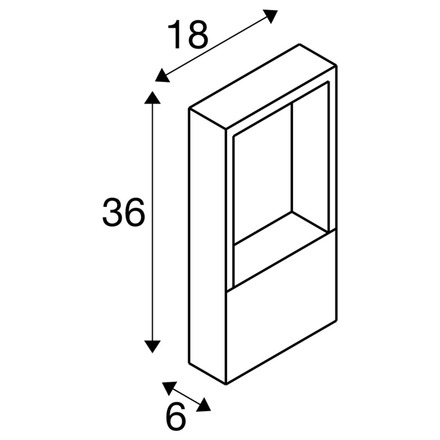 BIG WHITE (SLV) FLATT II 36 volně stojící svítidlo, PHASE, 2700 K, IP65, čtvercové, černá 1010104