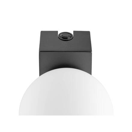 BIG WHITE (SLV) SUN Mirror nástěnné svítidlo pro povrchovou montáž, trojnásobné, 2700/3000/4000 K, tlačítko TOUCH, 13 W, IP44, černá 1010194