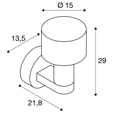 BIG WHITE (SLV) TAHA II nástěnné svítidlo pro povrchovou montáž, PHASE, 2200/2700 K, 10 W, černá 1010195