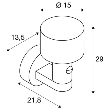 BIG WHITE (SLV) TAHA II nástěnné svítidlo pro povrchovou montáž, SENSOR, 2200/2700 K, max. 10 W, černá 1010196