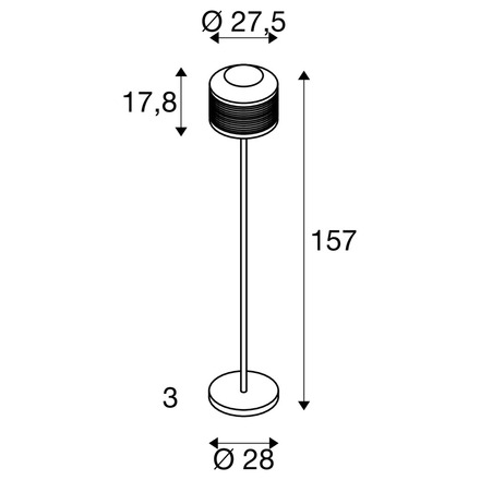 BIG WHITE (SLV) PANTILO ROPE 27 volně stojící svítidlo, E27, max. 1 x 15 W, IP20, zlatá 1010206
