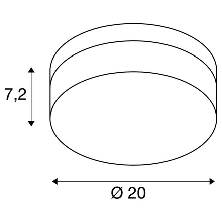 BIG WHITE (SLV) CYFT XL Přisazené nástěnné a stropní svítidlo, 2700/3000/4000 K, 15 W, PHASE, 125°, IP65 černá / čirá 1010210